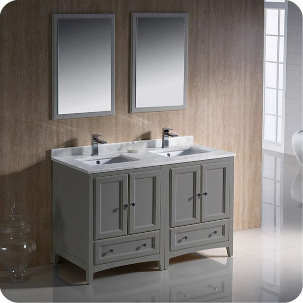 Fresca Oxford 48'' Freestanding Double Bathroom Vanity with Quartz Vanity Top & Reviews Wayfair